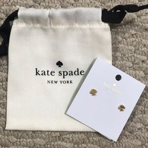 Gold Kate Spade “spade” studs